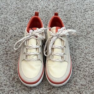 SOREL Cream and Burnt Orange Casual Sneakers